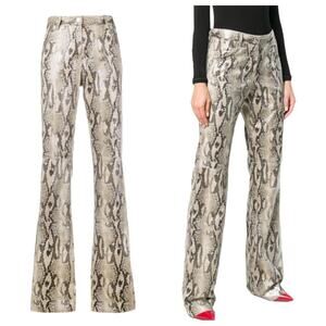 MSGM Python Print High Waisted Straight Leg Pants 2